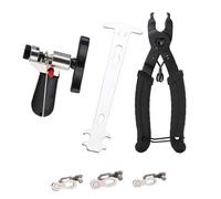 Foyscr Ensemble d'outils de réparation de chaîne de vélo, pince à maillons, vérificateur d'usure de chaîne de vélo, pince de retrait de chaîne de vélo (argent)