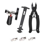 Foyscr Ensemble d'outils de réparation de chaîne de vélo, pince à maillons, vérificateur d'usure de chaîne de vélo, pince de retrait de chaîne de vélo (noir)
