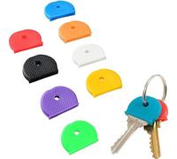 Foyscr Lot de 8 capuchons de clé, capuchons de clé, dessus de clé, ensemble d'étiquettes, manchon de clé flexible, identificateur de clé de couleur, étiquette de clé, identification facile des clés de
