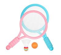 FOYTOKI 1 Ensemble Set de Badminton pour Garçon Fille Légères et Élastiques pour Activités de Plein Air pour Développer la Coordination Lien Parent Garçon Fille Volants Couleurs Bleu et