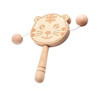 FOYTOKI 1 Pièce Hochets Bois de Éducatif Garçon Fille Jeu Sensoriel pour Garçon Fille Bell Bois pour Développement Cognitif et Coordination Main Oeil