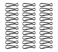 FOYTOKI 100 Mousquetons Porte-Clés Noirs à Ressort 32 MM Crochet Métallique Rapide 100 Pièces Boucle Suspendre Résistante pour Camping Randonnée Voyage et Paquet à Dos