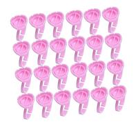 FOYTOKI 100pièces Bagues Colle Extension Cils Matériaux Sûrs Porte-pigment Pratique Pour Extensions De Cils Design Séparé Pour Deux Couleurs Outil De Maquillage Et Sécurisé