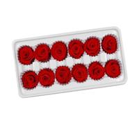 FOYTOKI 12 Pièces Bouquet Rose Éternelle Rouge Décoratif et Longue Durée, Fleur Immortelle pour Mariage et Décoration de Maison Romantique