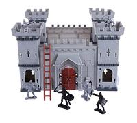 FOYTOKI 1ensemble Set De Modèle De Château avec Figurines De Soldats Jouet Éducatif Assez Léger pour Stimule Créativité Et Développement Sensoriel