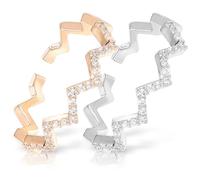 FOYTOKI 2 Bagues Vagues pour Femmes en Argenté 925, Design Réglable et Résistant aux Rayures, Style Vintage pour Soirées et Rendez-