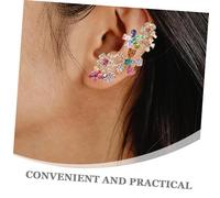 FOYTOKI 2 Paires Clip Boucles Oreilles Fleuries Colorées avec Éclatants Design Floral Élégant et Boucles Oreilles Grimpeuses Sans Perçage pour Femmes Accessoires Mode pour et Fêtes