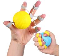 FOYTOKI 2 Pièces Balles de Renforcement Main Grip Strength Trainer pour Muscler Bras et Doigts Balle de Préhension Antidérapante PU pour Exercices de Rééducation et Thérapie Mains
