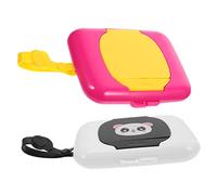 FOYTOKI 2 pièces Boîte Lingettes Humides Compacte pour Distributeur Rechargeable Résistant Design Portable Pratique pour Voyage et Poussette Rangement Multifonction pour Mouchoirs et