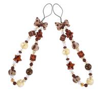 FOYTOKI 2 Pièces Bracelet Rétro à Perles, Dragonne Anti-perte | Plastique et Résine, Léger et Pratique, Accès Rapide, pour Usage Quotidien, Sport, Paquet et Porte-clés