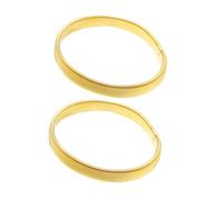 FOYTOKI 2 pièces Bracelets Homme Métalliques Extensibles Brassards de Manche Antidérapants pour Manches Longues Accessoires Mode Ajustables et Durables Or