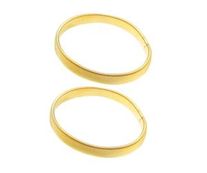 FOYTOKI 2 pièces Bracelets Homme Métalliques Extensibles Brassards de Manche Antidérapants pour Manches Longues Accessoires Mode Ajustables et Durables Or