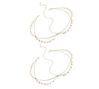 FOYTOKI 2 pièces Chaîne de Tête Ethnique avec Paillettes Bandeau Cheveux Bohème pour Femme Accessoire Coiffure Délicat et Festival