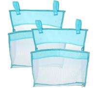 FOYTOKI 2 pièces Filet de Rangement Multi-fonction pour Jouets de Bain Pochette Maille Suspendue Respirante pour Salle de Bain et Placard Organisateur Solide et Jouets Adolescents