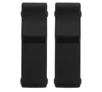 FOYTOKI 2 Pièces Loquet à Tirage en Caoutchouc Souple, Loquet de Bateau, Noir, Plastique et Acier Inoxydable, pour Coffre à Outils et Porte D’armoire, Verrouillage Fiable, Facile
