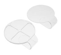 FOYTOKI 2 pièces Palette de Maquillage Acrylique Résistante et Portable pour Fond de Teint Ombres à Paupières et Mélanges Cosmétiques Plateau de Mélange Main Pratique pour Artistes et