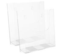 FOYTOKI 2 Pièces Présentoir Mural à Brochures A5 en Acrylique | Organisateur Transparent, Grosse Capacité, Style Moderne Minimaliste, Usage Bureau, Magazines, Prospectus