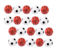 FOYTOKI 20 pièces Miniature Football and Basketball Set Small House Model Sports DIY Accessories Realistic Decor for Outdoor and Indoor Use