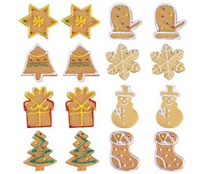 FOYTOKI 20 Pièces Ornements de Noël en Résine Orange, Décoration Biscuits Miniatures pour Coque de Téléphone, Artisanat Fin, Accessoire Mode pour Paquet et Portefeuilles Plusieurs styles