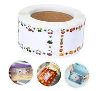 FOYTOKI 250 pièces Autocollants Étiquettes Prénom Colorés pour Bouteilles Eau et Fournitures Scolaires Pastilles Adhésives Fruits pour Organisation et École