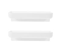FOYTOKI 2ensembles Étagère Murale sans Percer Rangement Salle de Bain et Cuisine Blanc Support Flottant Anti-Chute pour Stockage Cosmétiques et Épices Installation Facile Forte Capacité
