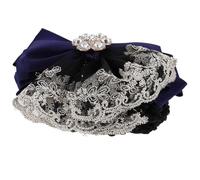 FOYTOKI 2pcs Pinces à Chignon en Polyester Filet à Cheveux Bleu, Accessoire de Coiffure Élégant Qui Fixe et Embellit les Cheveux pour Occasions Formelles