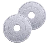 FOYTOKI 2pcs Têtes de Balai de Rechange Rondes en Tissu Microfibre pour Balai Frange, Absorption d'eau Rapide, Nettoyage Facile des Sols la Maison