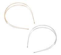 FOYTOKI 2pièces Bandeaux De Mariage Avec Couronnes De Princesse à Double Couche Accessoires Pour Cheveux Pour Mariage Et Fêtes