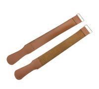 FOYTOKI 2pièces Lot De Cuir Véritable Pour Rasoir Droit Affûtage Précis Œillet Suspendre Sécurisé Pour Barbiers Professionnels Et Usage Domestique