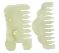 FOYTOKI 2pièces Peignes De Massage Jade Gua Sha Outils De Scraping Pour Visage Soins Naturels