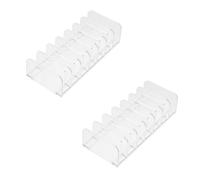 FOYTOKI 2pièces Support De Rangement Cosmétique Transparent Acrylique Organisateur Multi-fonction Avec Compartiments Pour Maquillage Et Accessoires Lot