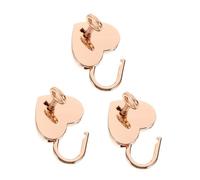 FOYTOKI 3 ensembles Lot de Mini Cadenas Cœur avec Clé Alliage de Zinc Cadenas Petit Format pour Boîte Journal Intime et Décoration Couple Doré