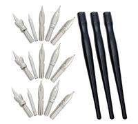 FOYTOKI 3 Ensembles Stylo à Dessin pour Tracer des Lignes Fines, Noir | Plume Dessin, Écriture Fluide, Corps Plastique, Pointe Acier Inoxydable, Plusieurs Embouts, Usage Artistique