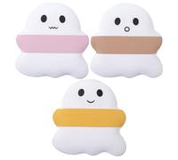FOYTOKI 3 Pcs Houppettes Mignonnes Fantôme pour Maquillage Visage, en Polyuréthane Hydrophile, Utilisables Sèches ou Humides, Maquillage Quotidien Voyage