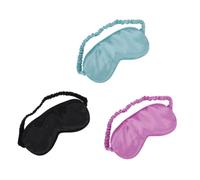 FOYTOKI 3 Pièces Masque de Soie Satin avec Bande Élastique Cache Yeux Double Face pour Optimal Lors de Vos Voyages Nuits Reposantes Couleur Aléatoire