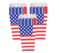 FOYTOKI 36pièces Boîtes à Popcorn Papier à Motifs Étoiles Et Rayures Accessoires De Fête Pour Cinéma Et Événements Patriotiques Jetables Et Faciles à Transporter
