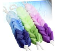 FOYTOKI 3pièces Éponge Exfoliante pour Bain et Douche Poignée Sangle Dorsale Double Face Lot de Dégradé Vert Bleu