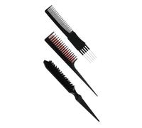 FOYTOKI 3pièces Lot De Peignes Multi-styles Pour Coiffure Cheveux Secs Et Mouillés Design Simple Et Pratique Arrondi à Double Dent Pour Masser Chevelu