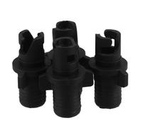 FOYTOKI 4 Pièces Adaptateur de Pompe à Air pour Planche à Pagaie et Bateaux Gonflables, Kit de Conversion de Valve d'air en Plastique Noir Diamètre de Filetage 2cm, Compatible et Rapide