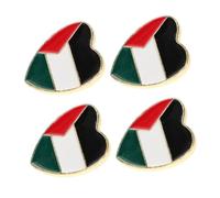FOYTOKI 4 Pièces Broches Drapeau Palestine de Accessoires de Vêtements pour Fêtes et Célébrations Nationales Pins Élégants pour Solidarité et Style