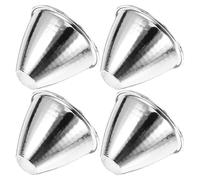 FOYTOKI 4 Pièces Cache-spot LED en Aluminium Argenté pour Lampe de Poche et Projecteur, Optimise la Luminosité et Concentre la Lumière, pour Camping et Utilisation D'urgence