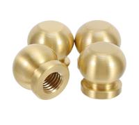 FOYTOKI 4 Pièces Pieds Coniques en Laiton, Coffret et Plateau Décoratif | Finition Dorée Polie, Vis Incluses, Rehausse L’espace sous Boîtes à Bijoux, Présentoirs et Créations Couleur Aléatoire