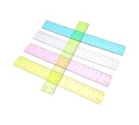 FOYTOKI 5 Pièces Règle Plate en Plastique Coloré 20cm pour Bureau et École, Outil de Dessin Précis Surface Lisse et Matériau Léger, pour Étudiants et Professionnels
