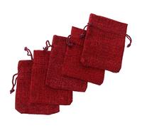 FOYTOKI 50 Pièces Pochette à Cordon de Serrage Imitation Jute Lot Rangement pour Cookies pour Anniversaires Couleur