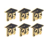 FOYTOKI 6 Pièces Broches de Remise de Diplôme Forme de Chapeau Lot de Épingles Élégantes pour Vêtements et Chapeaux Accessoires de Fête pour Diplômés et Souvenirs pour Femmes et