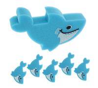 FOYTOKI 6 Pièces Shark Bath Sponge for Soft Cartoon Animal Shower Scrubber Bath Essentials with Easy-Grip Design