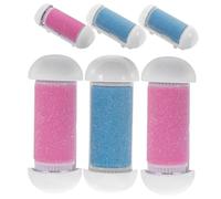 FOYTOKI 6 pièces Têtes de Rechange pour Meuleuse Pied Électrique Lot Roses et Bleus Résistants à Eau Exfoliateur Peau Morte et Dissolvant Callosités Compatible Outil Soin