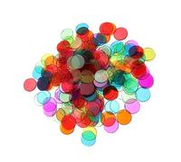 FOYTOKI 600 Pièces Bingo Chips Transparents Jetons de Comptage Colorés pour Mathématique et Jeux Éducatifs