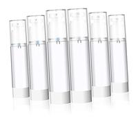 FOYTOKI 6Pièces Bouteilles de Voyage Lot de Bouteilles de Pompes Air Flacons Vides Idéaux pour Lotion Démaquillant Spray de Accessoires de Voyage Pratiques