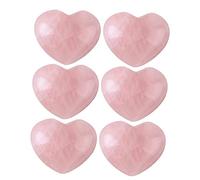 FOYTOKI 6pièces Décoration Forme De Cœur Amour Pierres Équilibrage Des Chakras Décoration De Saint-valentin Pierre Du Chakra Amour